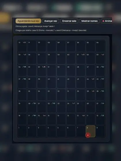 Sincronia do tabuleiro entre todos os jogadores